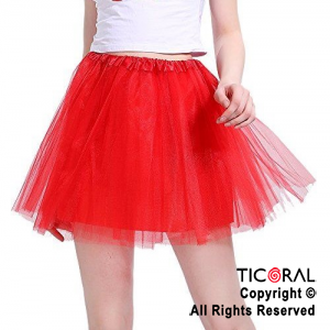 POLLERA TUTU ROJO x 1